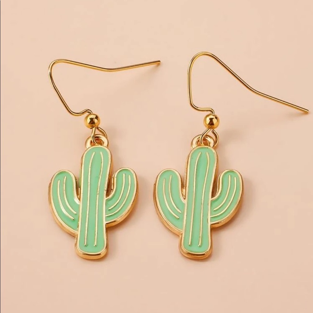 Cactus Gold Earrings